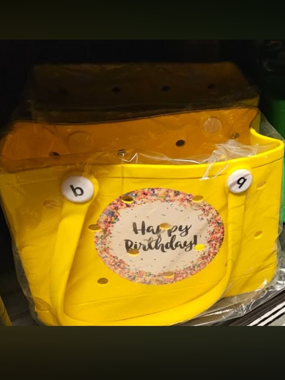 Happy Birthday Yellow Small BOGG LIKE BAG